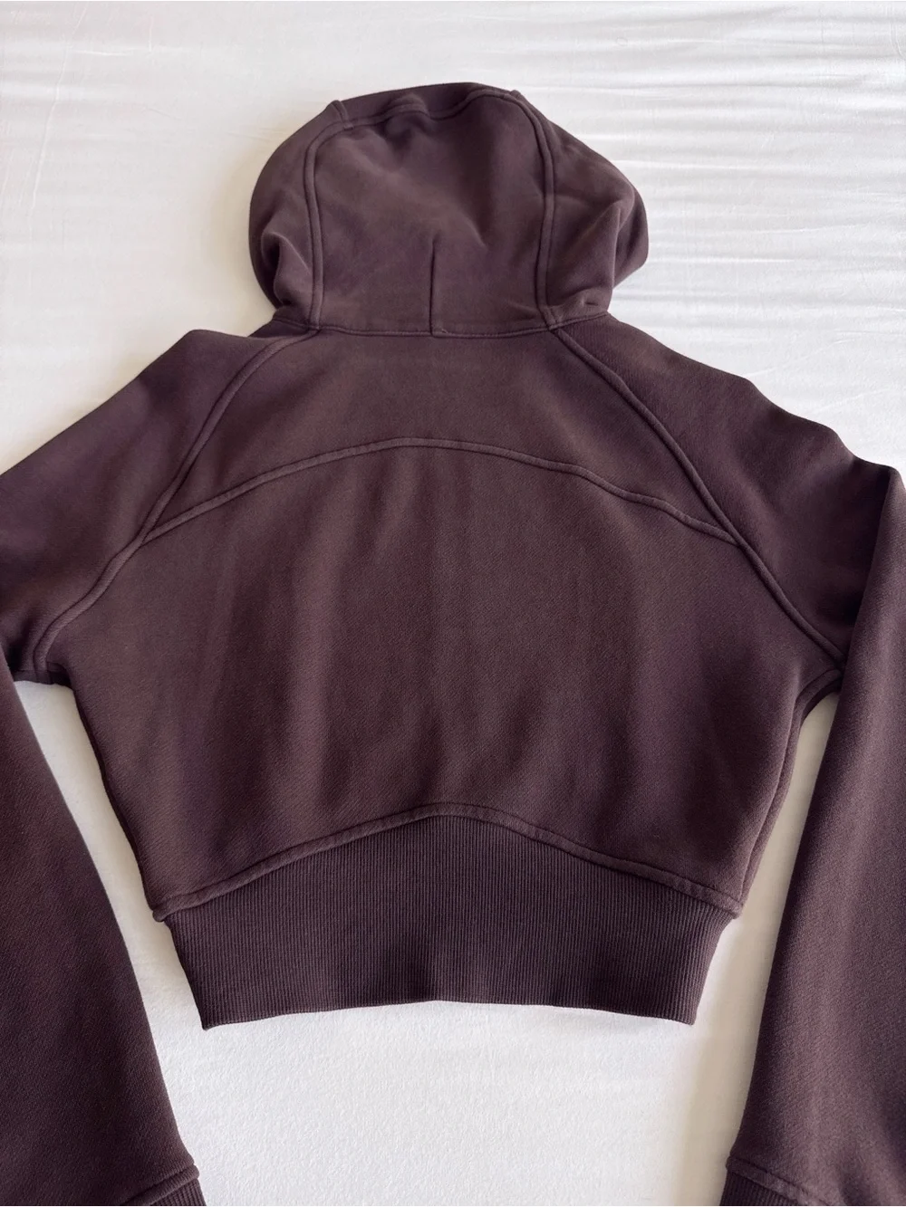 lululemon Scuba Full-Zip Cropped Hoodie Espresso/Gold Size 2 NWOT